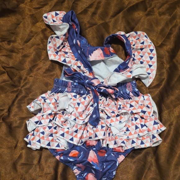 Floral Ruffle Baby Romper - Picture 3 of 3